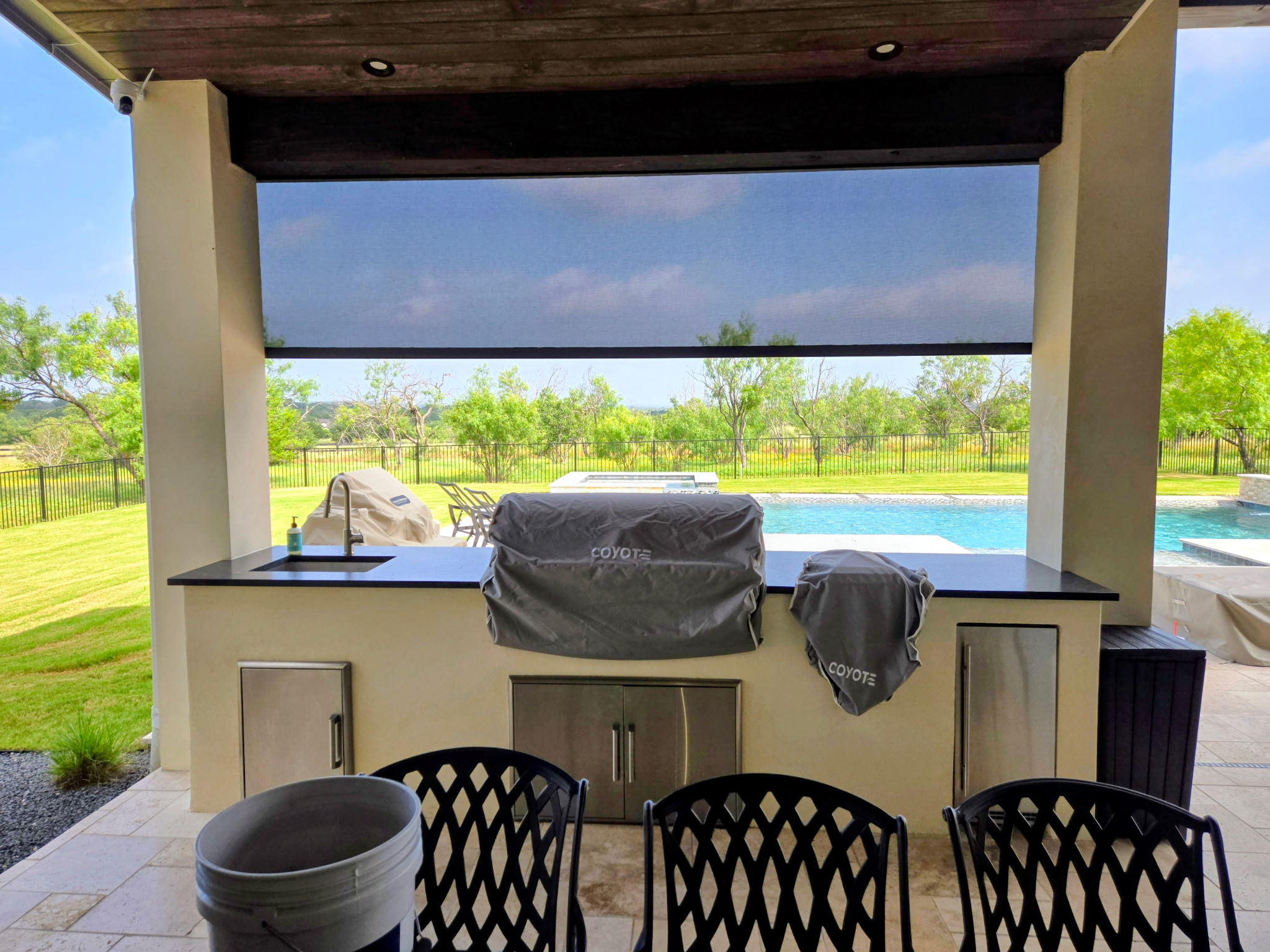 Exterior Shade — Outdoor Kitchen — Beacon Blinds