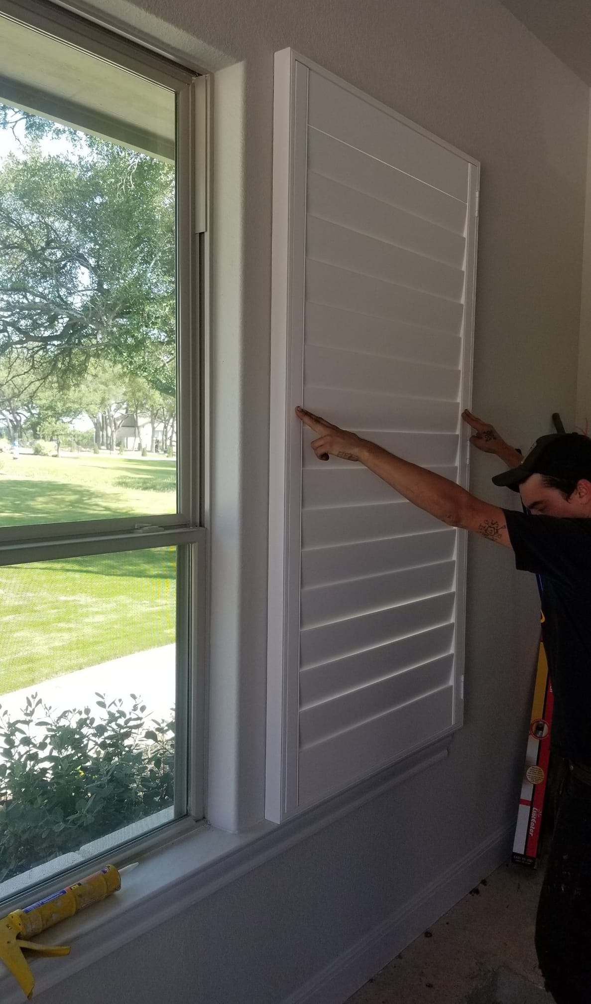 Shutter Installation — In Progress — Beacon Blinds